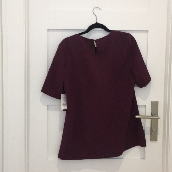 Burgundy Wine Blouse Isaac Mizrahi NYC - Picture 4 of 7